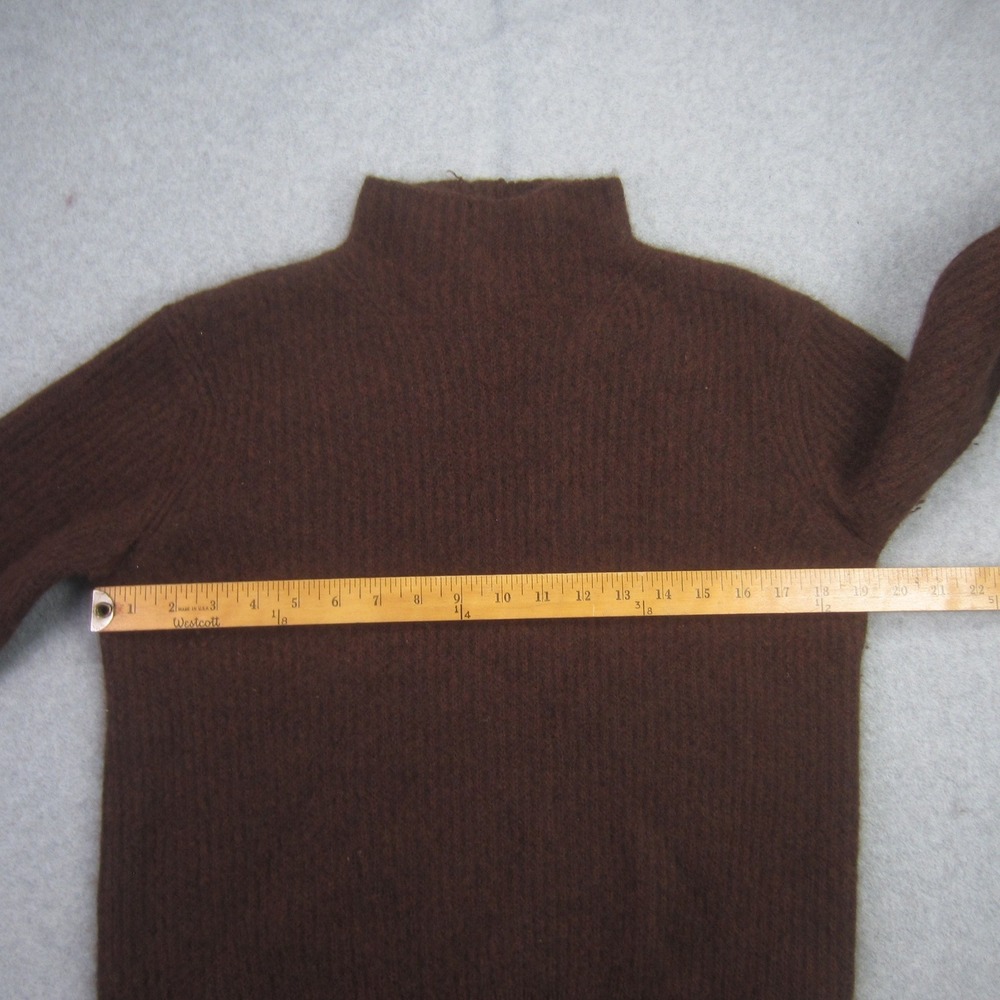 James Perse Sweater Womens 0 Brown 100% Cashmere Turtle Neck Ribbed - Picture 10 of 14